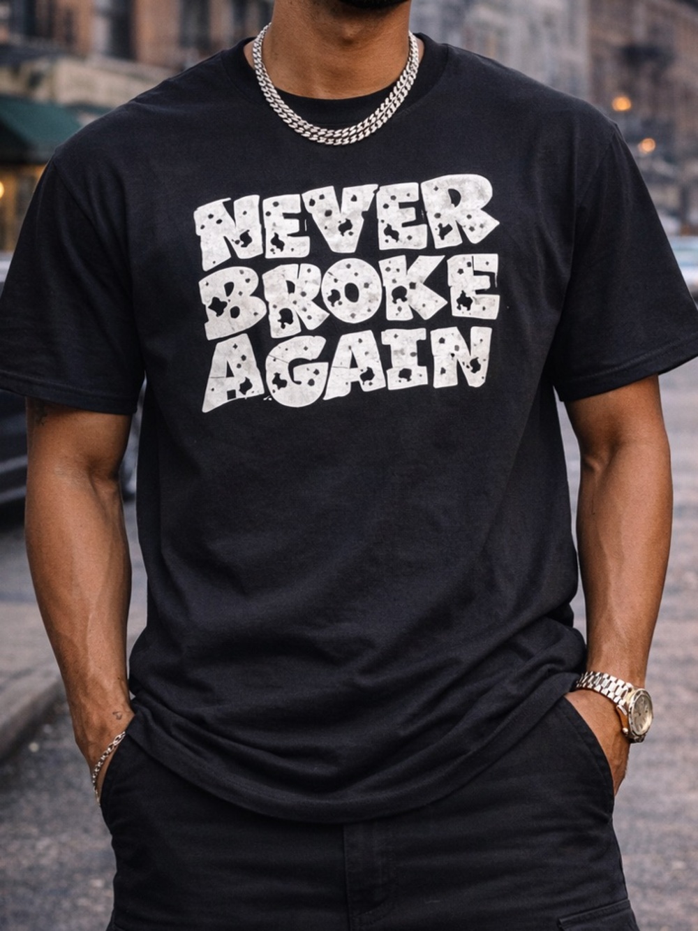 Never‎ Broke Again T-shirt Men’s Small Black Graphic Tee NBA YoungBoy